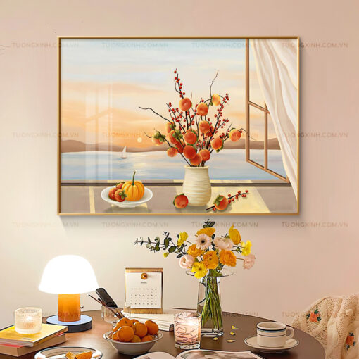 Tranh lọ hoa trang trí phòng ăn TG2178