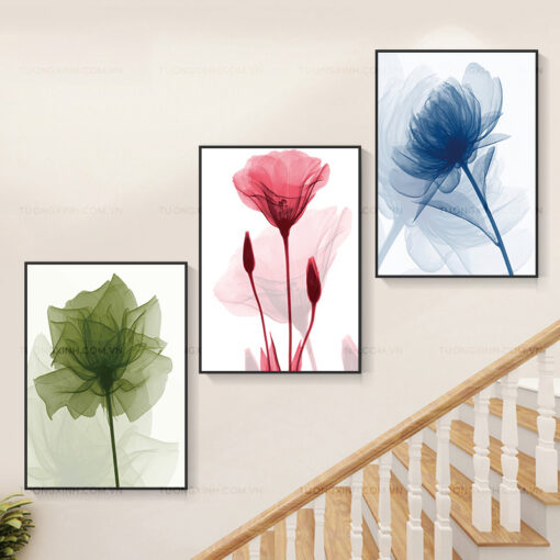 Tranh hoa nghệ thuật trang trí cầu thang TG1939