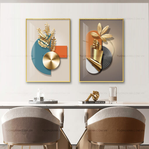 Tranh lá cây nghệ thuật trang trí phòng ăn TG2100