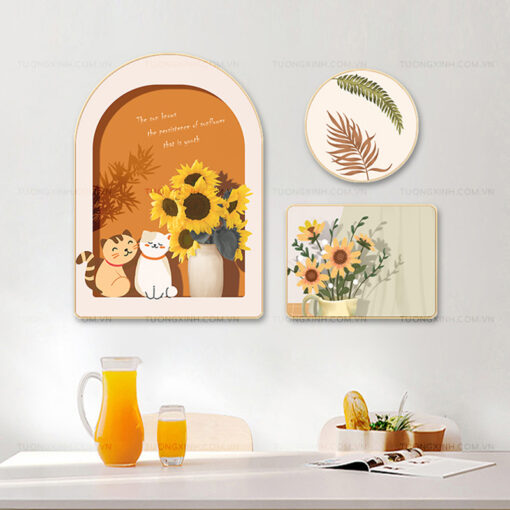 Tranh hoa hướng dương trang trí phòng ăn TG2145