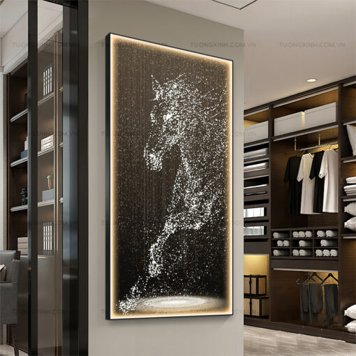 Tranh LED ngựa phi nghệ thuật trang trí phòng khách LD368