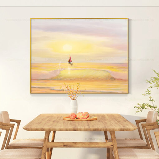 Tranh phong cảnh biển trang trí phòng ăn TG2177