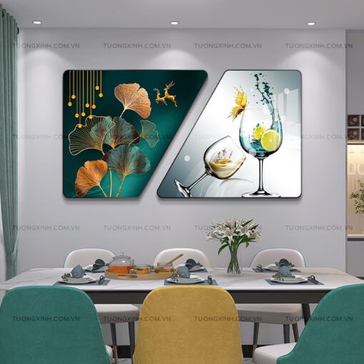 Tranh chiếc ly nghệ thuật trang trí phòng ăn TG2117