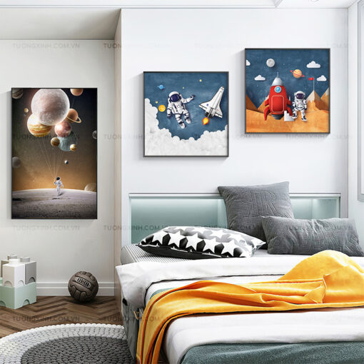 Tranh phi hành gia trang trí phòng trẻ em TG2360