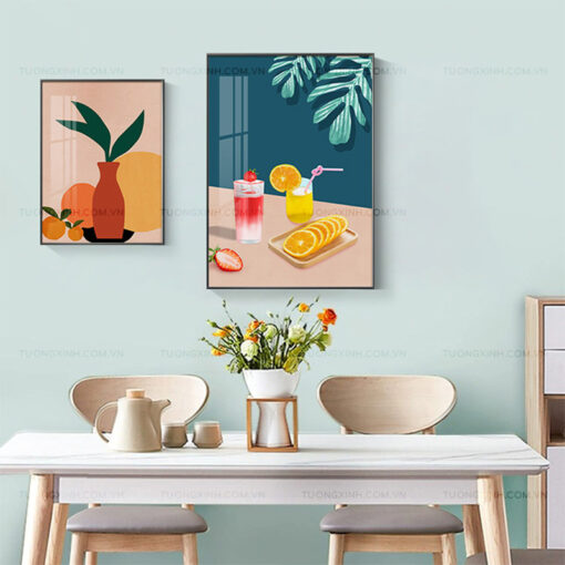 Tranh nước ép hoa quả trang trí phòng ăn TG2206