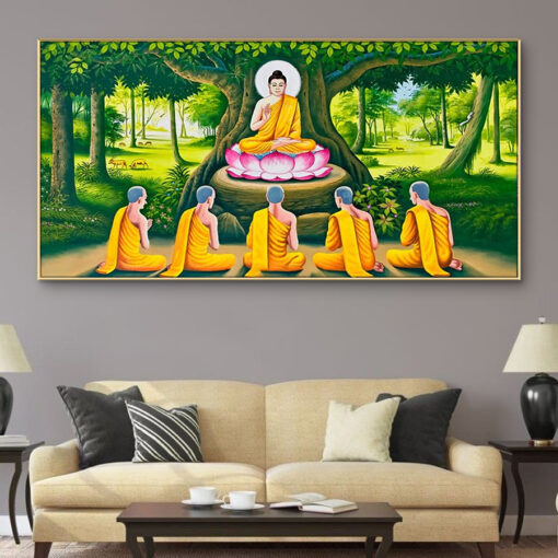 Tranh tráng gương đức phật quan âm TG3060