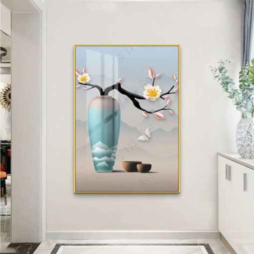 Tranh tráng gương bình hoa nghệ thuật TG2694