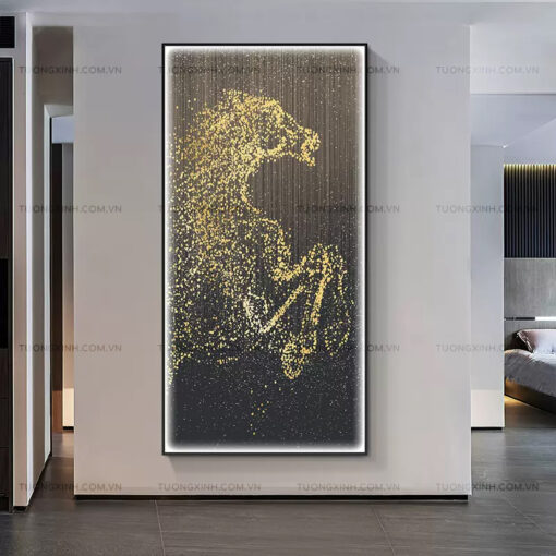 Tranh ngựa phi nghệ thuật trang trí phòng khách TG2515