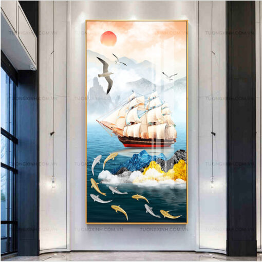 Tranh thuận buồm xuôi gió trang trí phòng khách TG2623