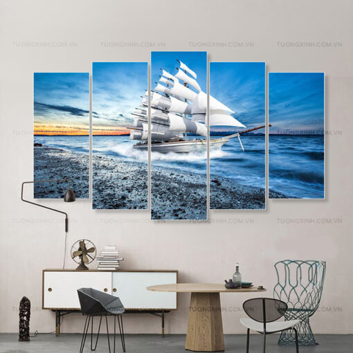 Tranh thuận buồm xuôi gió trang trí phòng khách TG2599