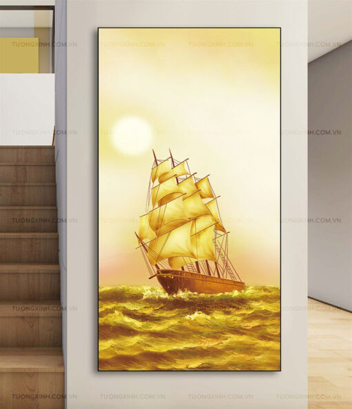 Tranh thuận buồm xuôi gió trang trí phòng khách TG2625