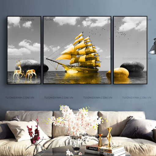 Tranh thuận buồm xuôi gió trang trí phòng khách TG2592