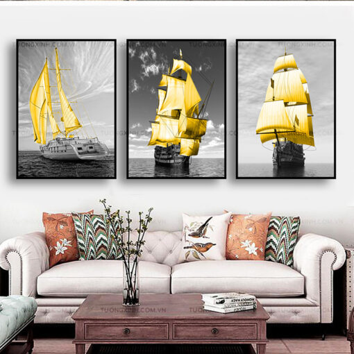 Tranh thuận buồm xuôi gió trang trí phòng khách TG2604