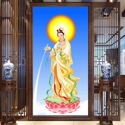 Tranh tráng gương quan âm bồ tát TG2943