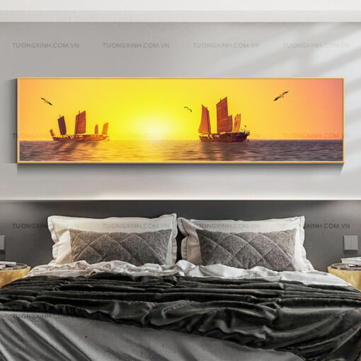 Tranh thuận buồm xuôi gió trang trí phòng khách TG2607