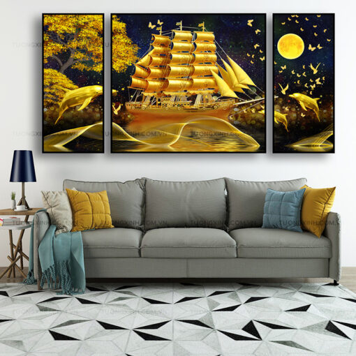 Tranh thuận buồm xuôi gió trang trí phòng khách TG2595