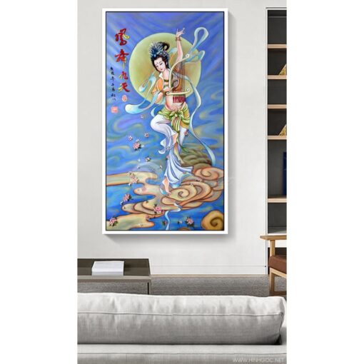 Tranh tráng gương phật quan âm TG2946