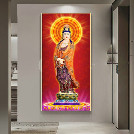 Tranh tráng gương quan âm bồ tát TG2947