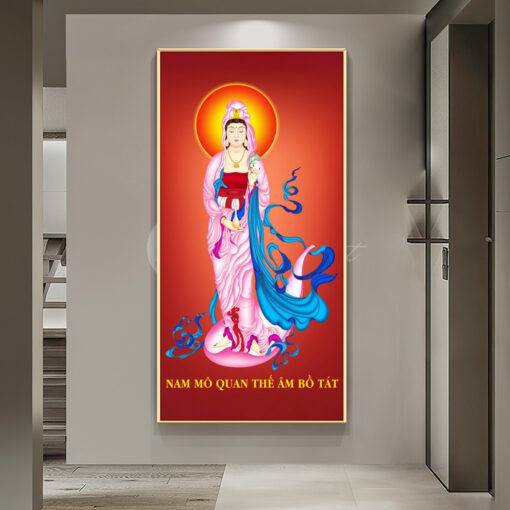 Tranh tráng gương quan âm bồ tát TG2949