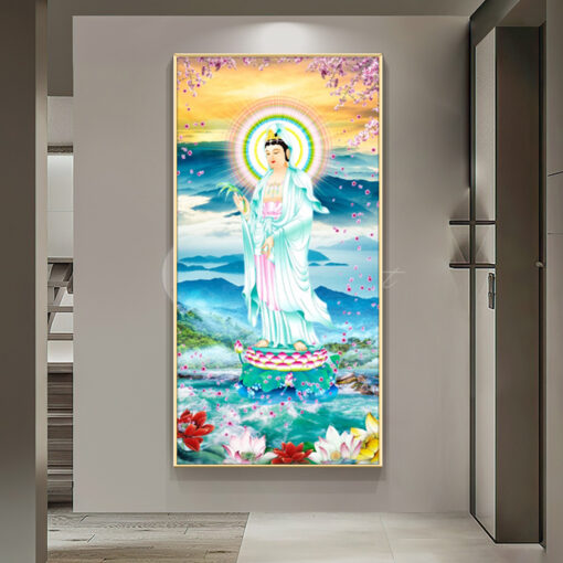 Tranh tráng gương quan âm bồ tát TG2951