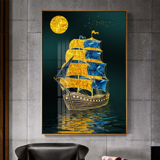 Tranh thuận buồm xuôi gió trang trí phòng khách TG2690