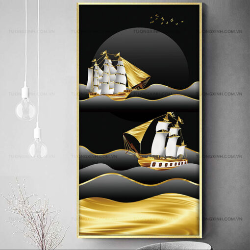 Tranh thuận buồm xuôi gió trang trí phòng khách TG2633