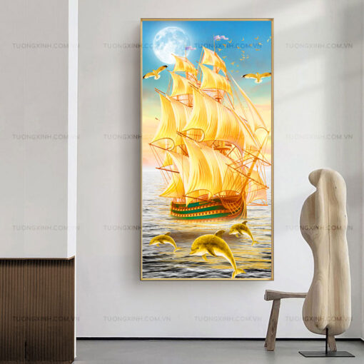 Tranh thuận buồm xuôi gió trang trí phòng khách TG2638