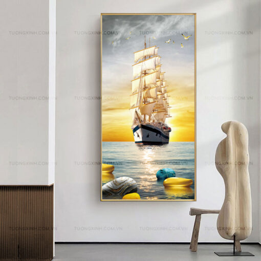 Tranh thuận buồm xuôi gió trang trí phòng khách TG2639