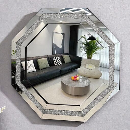 Gương decor nghệ thuật trang trí phòng khách TX791