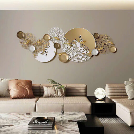 Tranh sắt decor cửu ngư nghệ thuật trang trí nội thất TX795