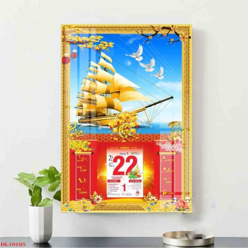 Tranh lịch thuận buồm xuôi gió treo tường TL71