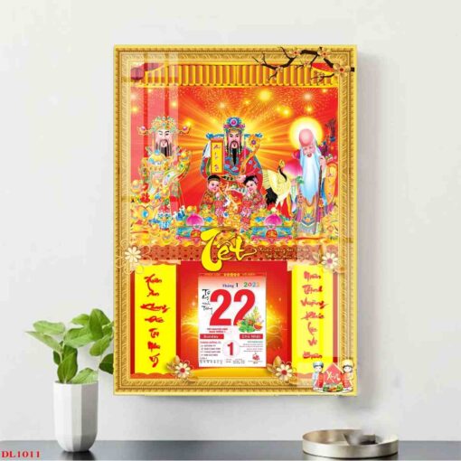Tranh lịch phúc lộc thọ treo tường TL24