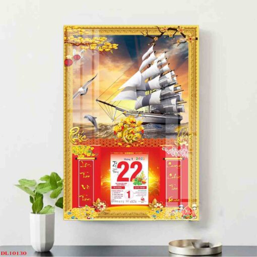 Tranh lịch thuận buồm xuôi gió treo tường TL74