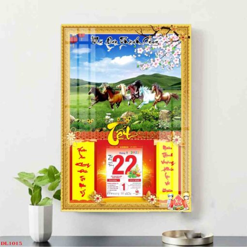 Tranh lịch mã đáo thành công treo tường TL27