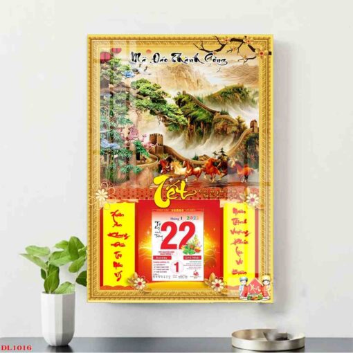 Tranh lịch mã đáo thành công treo tường TL28