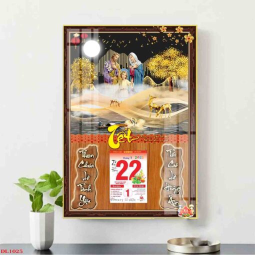 Tranh lịch hươu tuần lộc treo tường TL32