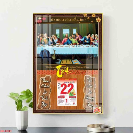 Tranh lịch tôn giáo gia đình đức chúa treo tường TL36