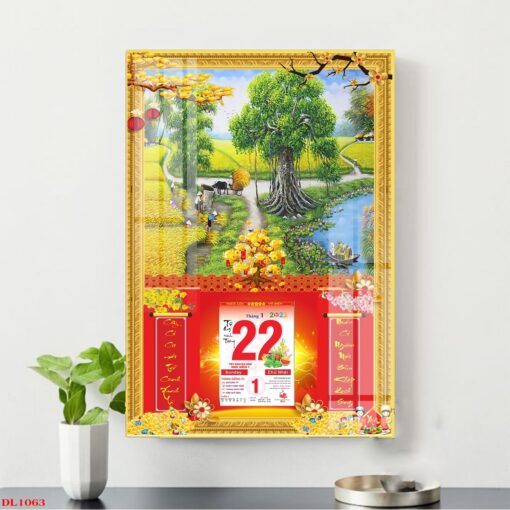 Tranh lịch phong cảnh làng quê treo tường TL49