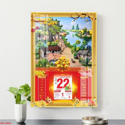 Tranh lịch phong cảnh làng quê treo tường TL50