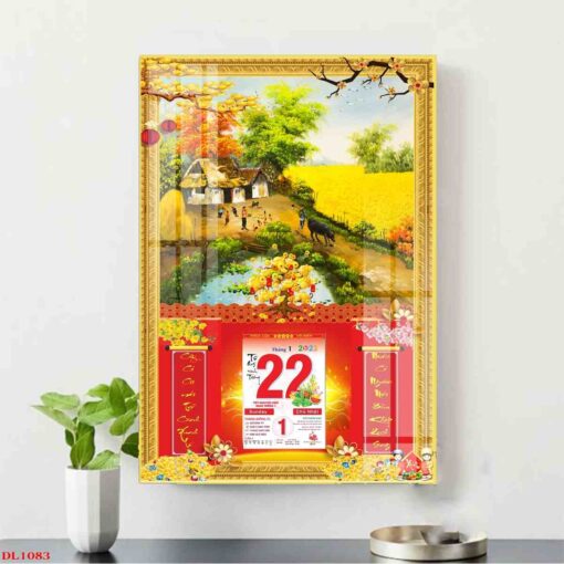Tranh lịch phong cảnh làng quê treo tường TL56