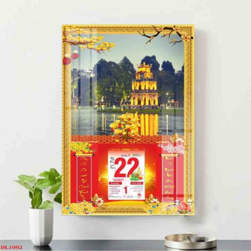 Tranh lịch phong cảnh hồ gươm treo tường TL63