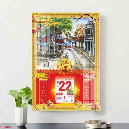 Tranh lịch phong cảnh làng quê Việt Nam treo tường TL64