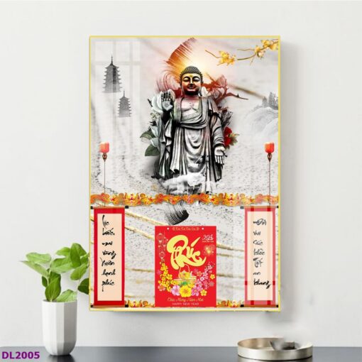 Tranh lịch đức phật quan âm treo tường TL07