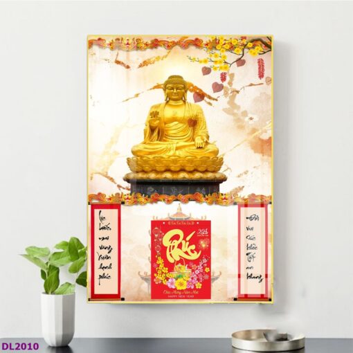 Tranh lịch đức phật quan âm treo tường TL08
