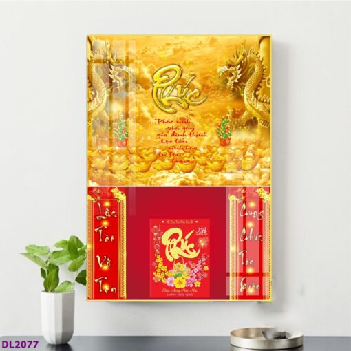 Tranh lịch thư pháp chữ phúc trang trí TL11