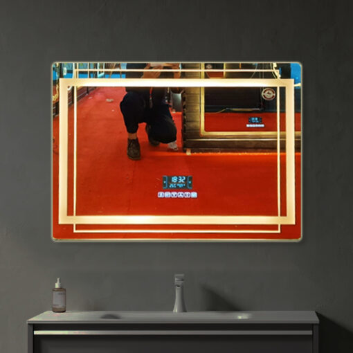 Gương phòng tắm đèn led chữ nhật cao cấp GC13