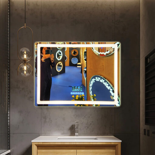 Gương phòng tắm đèn led chữ nhật cao cấp GC12