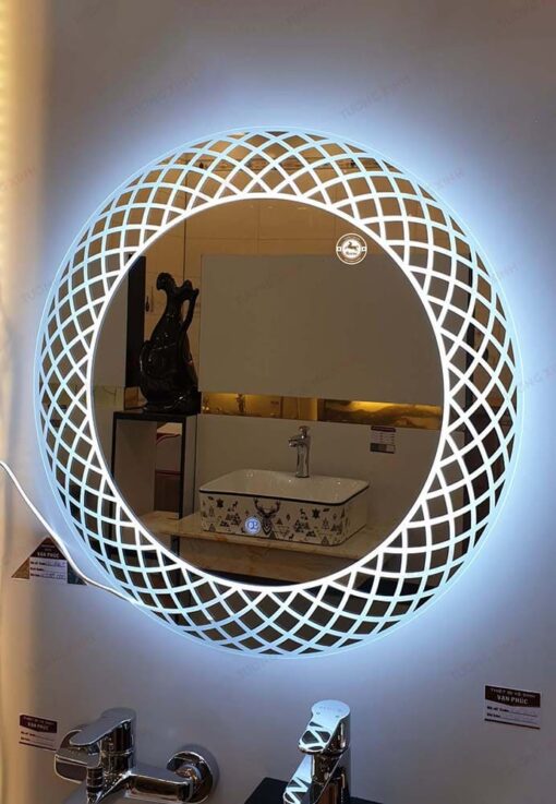 Gương đèn led tròn cao cấp trang trí nội thất GC75