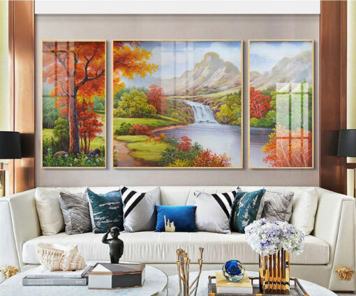 Tranh tráng gương phong cảnh art TG3314