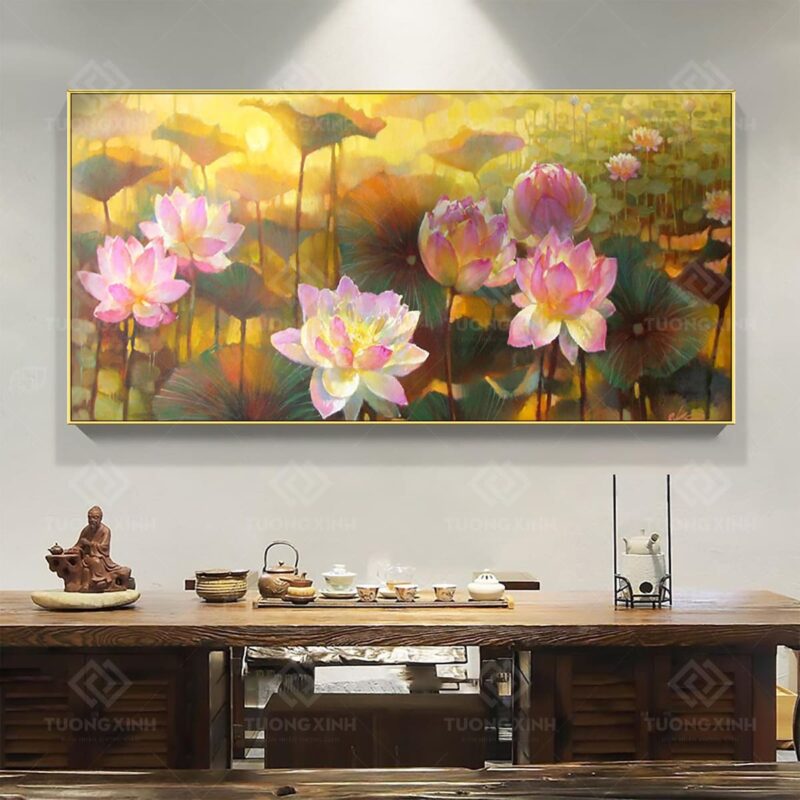 Tranh treo tường hoa sen nghệ thuật TG3378